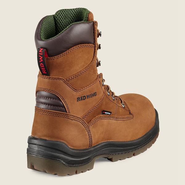 Red Wing Safety Boots King Toe® - 8-inch Waterproof Toe - Brown - Mens VNH428671